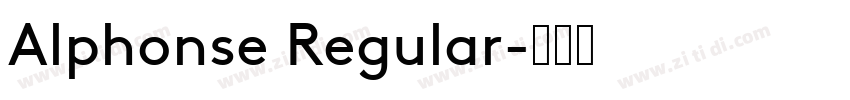 Alphonse Regular字体转换